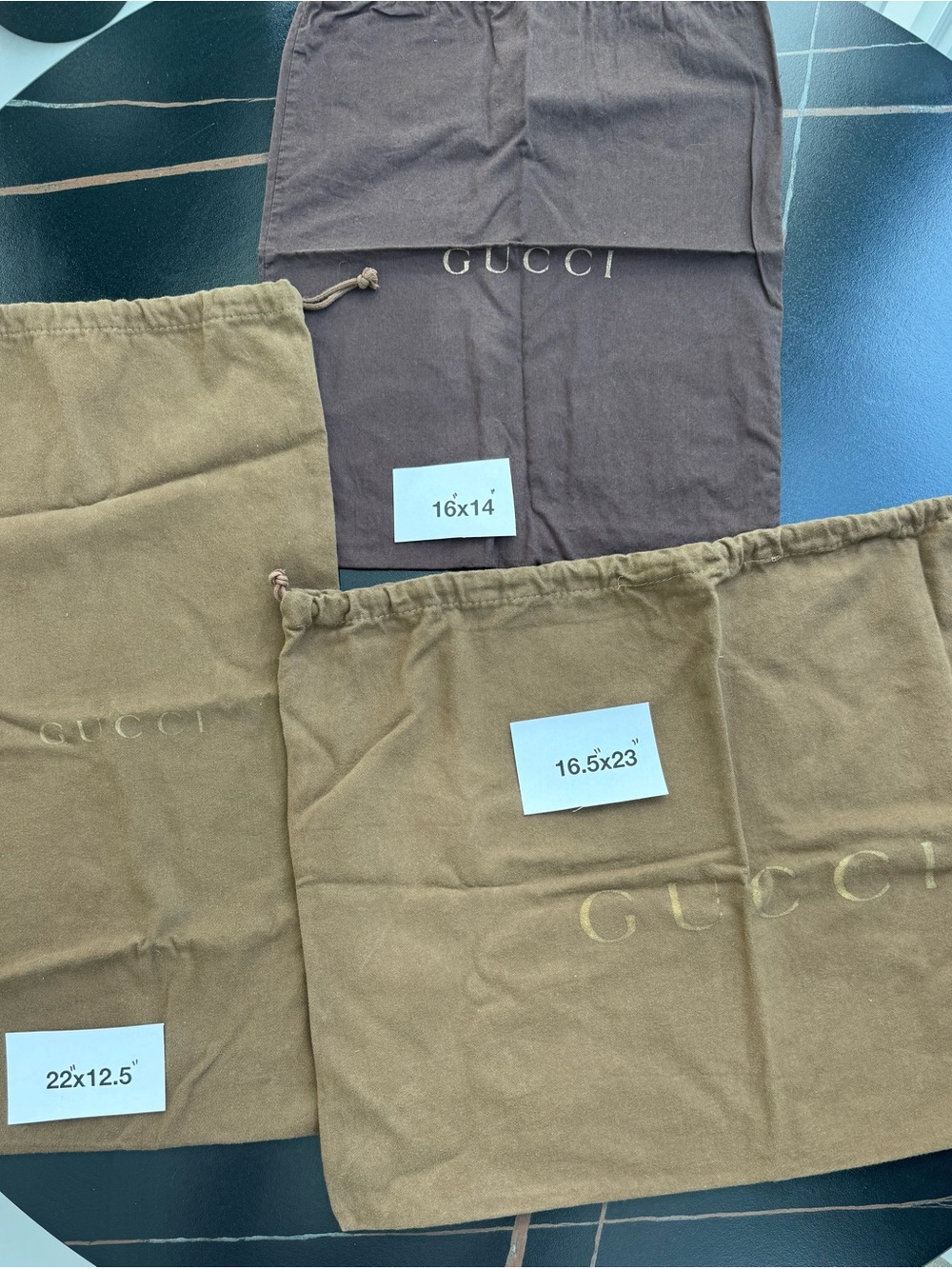 Gucci bulk of 3 big dust bags brown  GVC